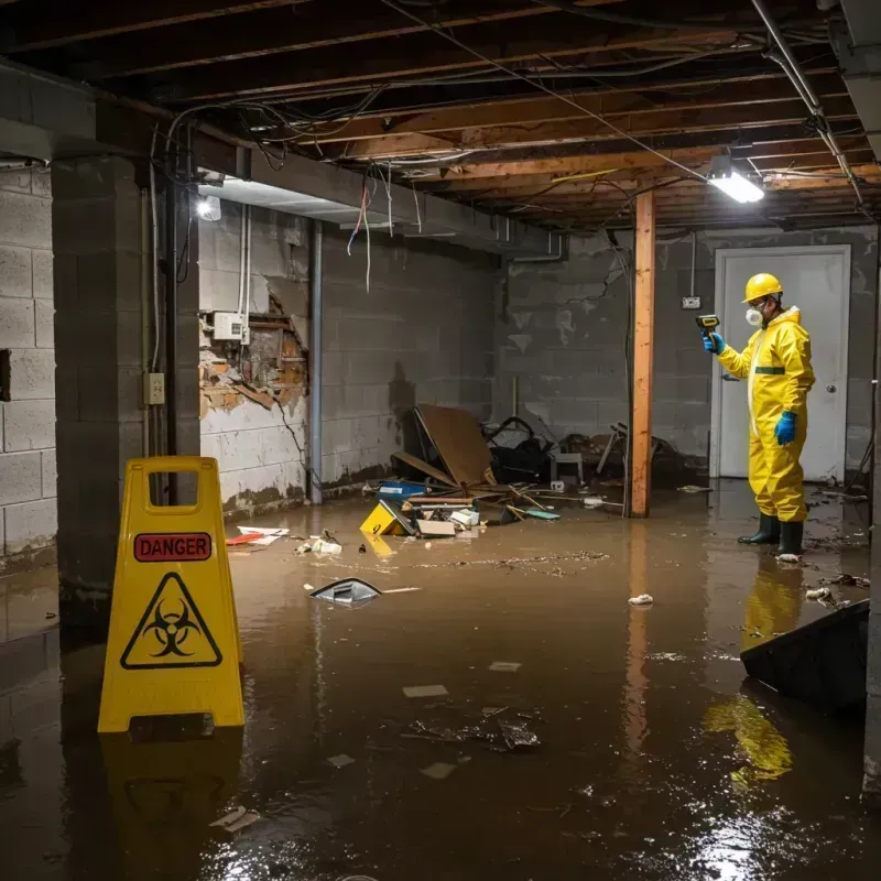 Flooded Basement Electrical Hazard in Rockford, IL Property